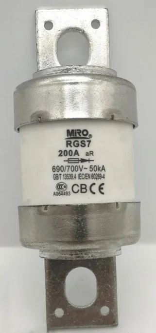 

Fuses: RGS7 200A 690/700V aR / RGS7 150A 700V / RGS7 160A 690V / RGS7 170A 700V / RGS7 180A 700V aR