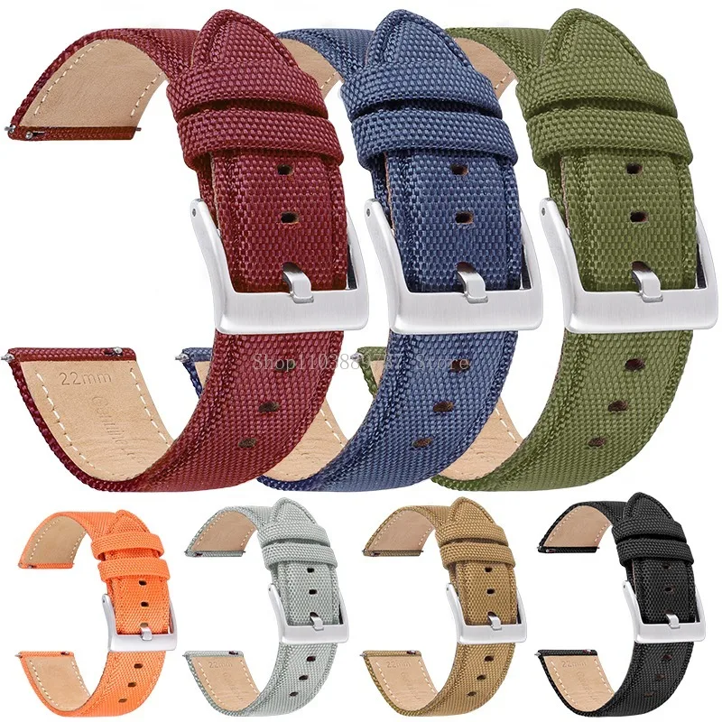 Universal Nylon + Echtes Leder Armband Quick Release Armband Männer Frauen Sport Armband Wasserdichte Armbänder für Omega für Seiko