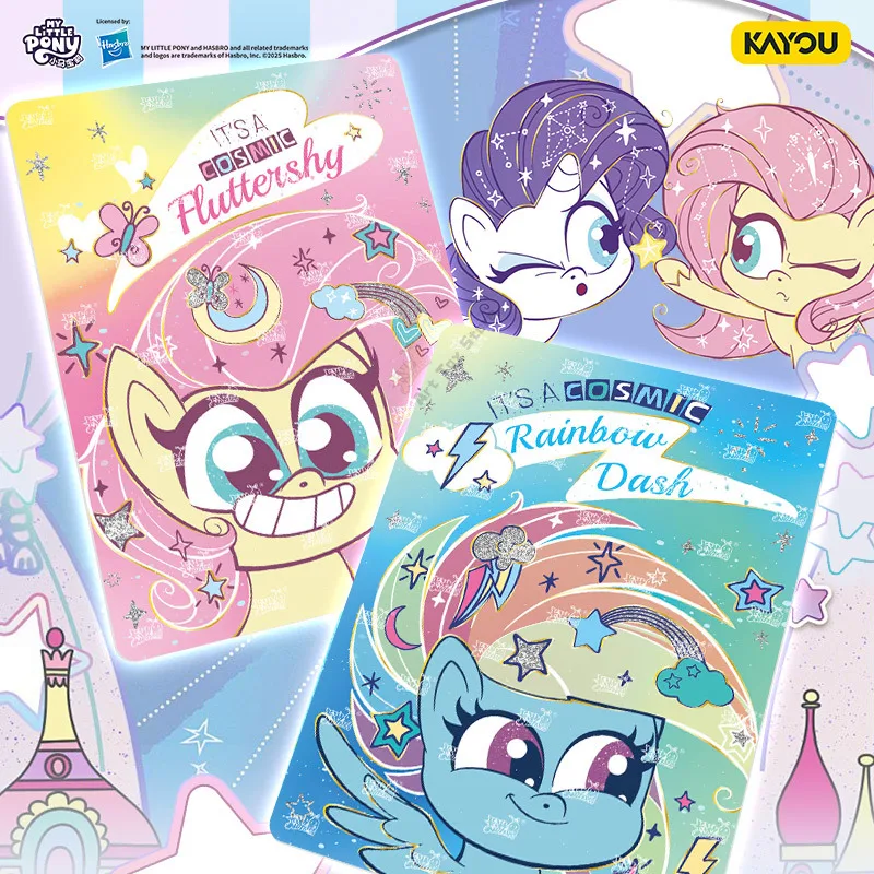 KAYOU Official Genuine Version My Little Pony Card Cute Party Game Collection Cards Anime Peripheral Toys Flash Card Gifts