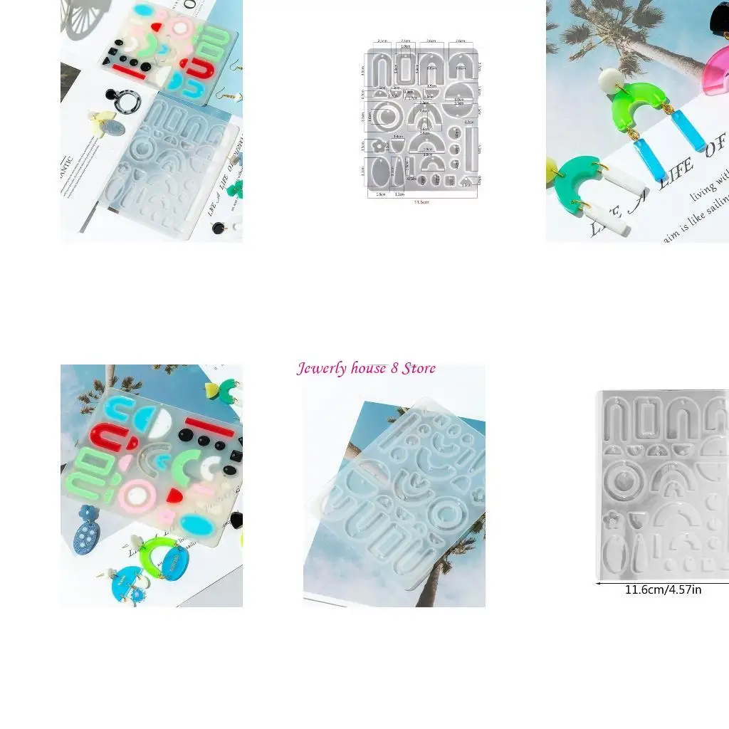 

DIY Художественные ремесла Ушные шпильки Литейная форма Ручная работа DIY Серьги Силиконовая форма Серьги в виде капель смола