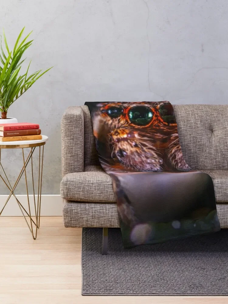 Jumping Spider Throw Blanket Shaggy For Decorative Sofa Blankets