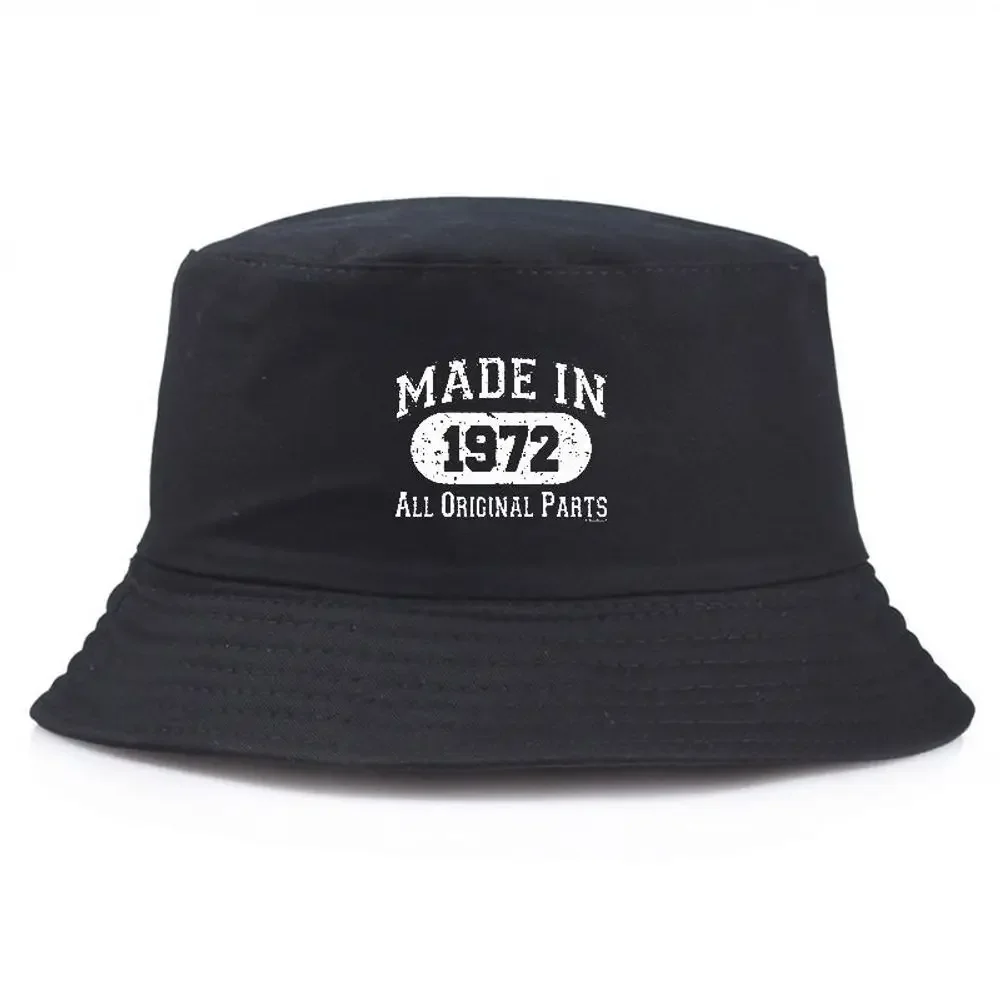 

Summer Fisherman Bucket Hat Fishing Hat MADE IN 1972 Caps, Breathable Outdoor Sun Protection Hats For Men Women