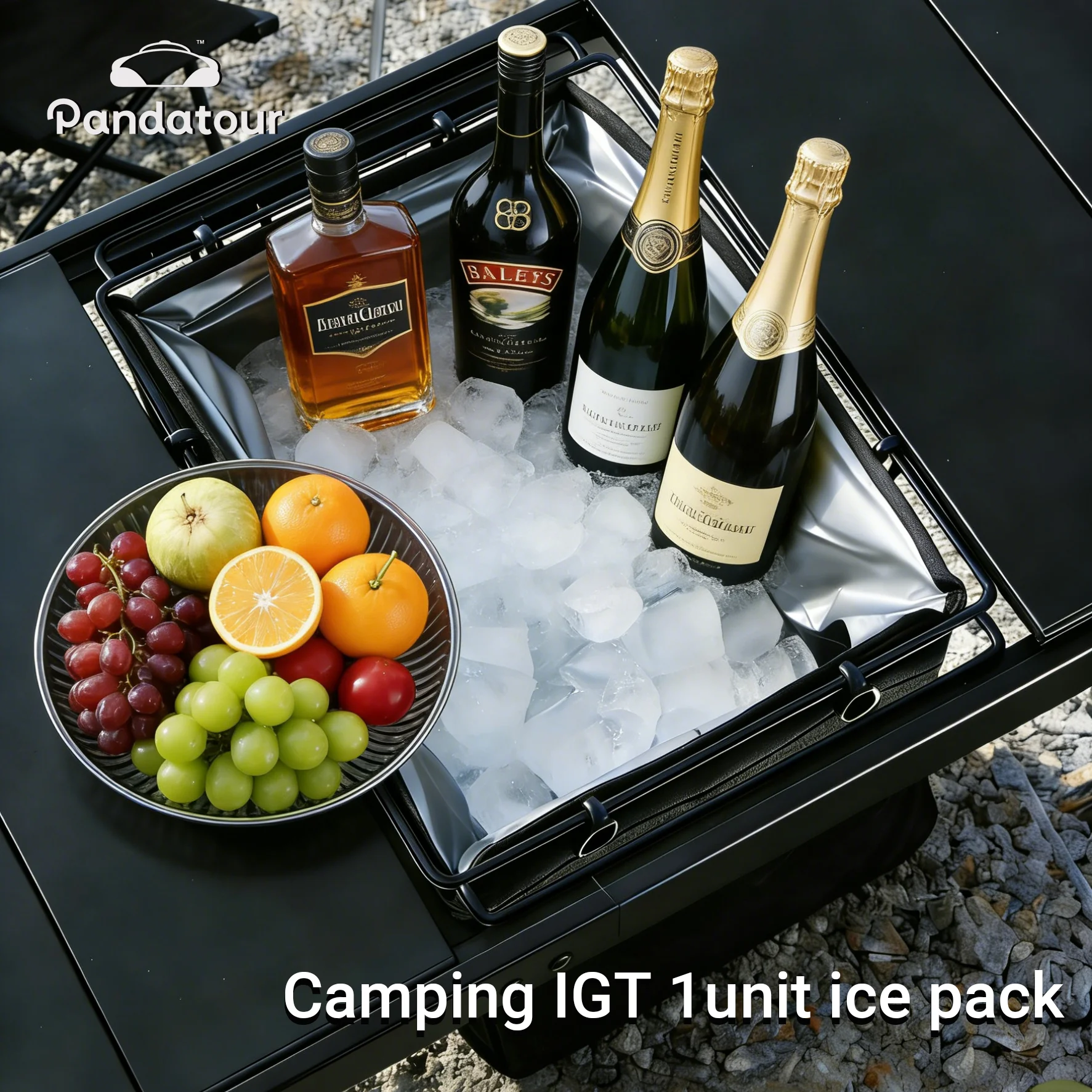 Pandatour New Camping IGT 1-Unit Accessories Griddle Drain Basket Bamboo Board Portable Outdoor 1-Unit Parts Supplies