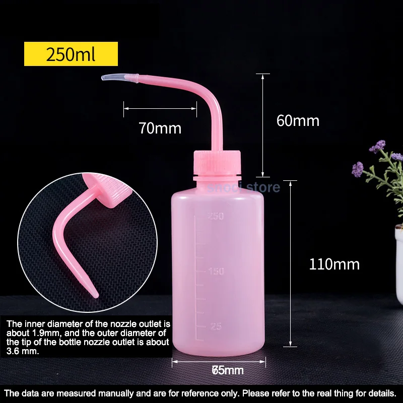 2Pcs Wash Squeeze Bottle，Lab Supply Wash Bottle Squeeze,  Pink，Non-Spray，250ml 500ml Combined packaging