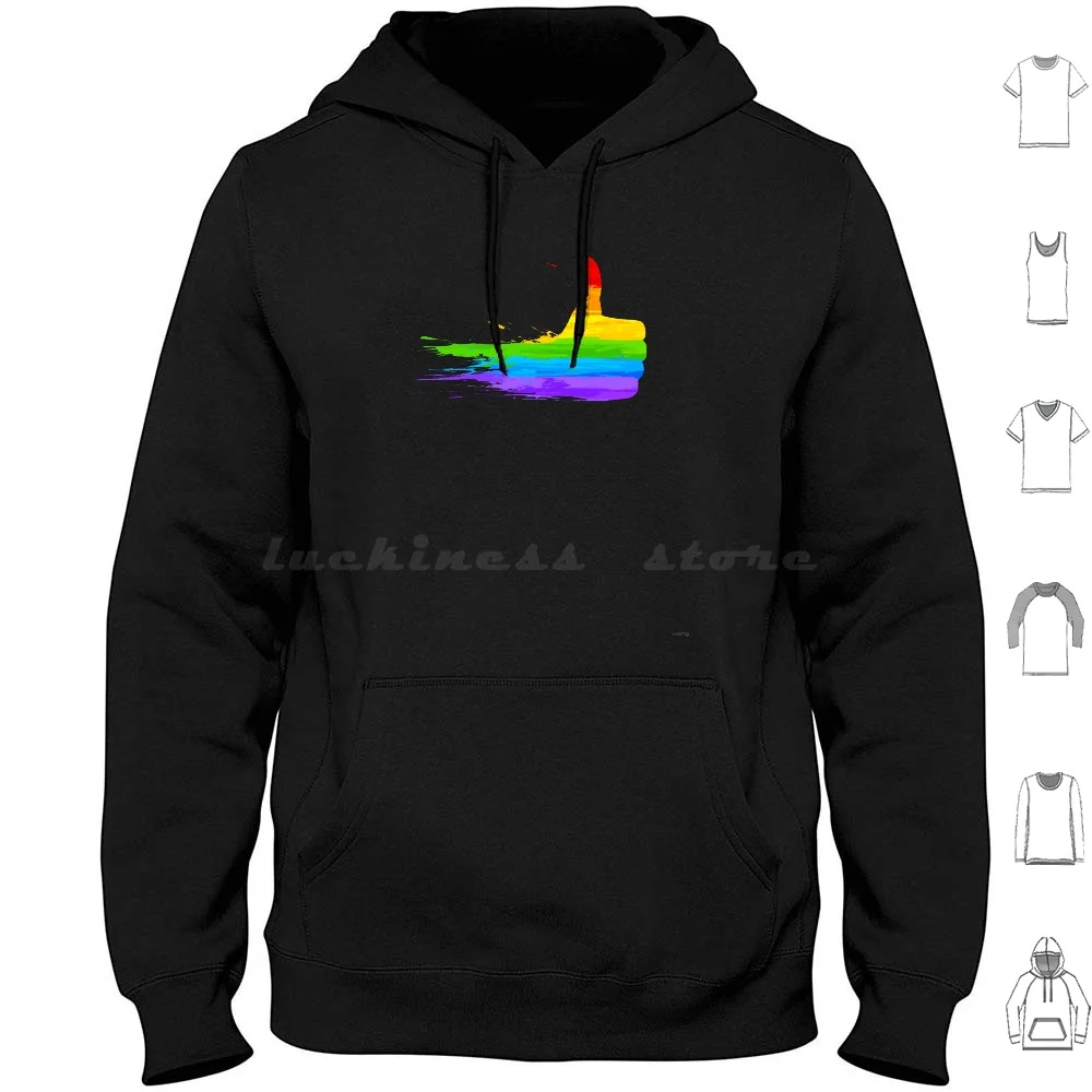 Support Hoodie Cotton Long Sleeve Support Bisexual Trans Rainbow Queer Pride Flag Polysexual Asexual Pansexual Demisexual