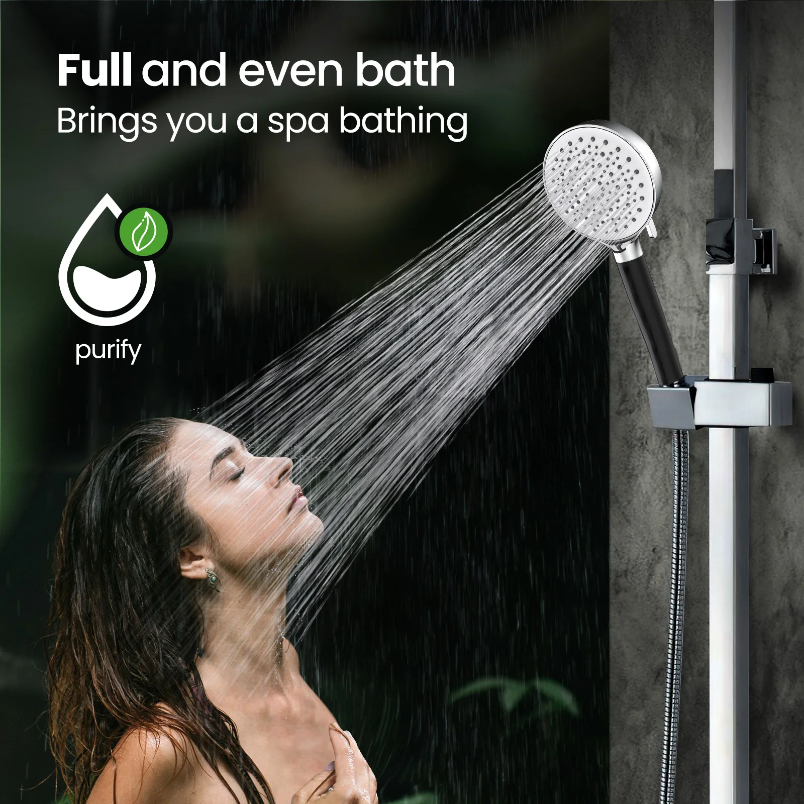 Shower Head High Pressure 6 Spray Modes Handheld Shower Head 3 Stage Water Softener Shower Head Filters Bathroom Accessories