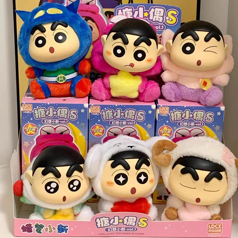 Original Crayon Shin-chan Blind Box, Vinyl Doll Series First Release, 6pcs/box, Cute Plush Toy, Model & Figurine, Gift Toy