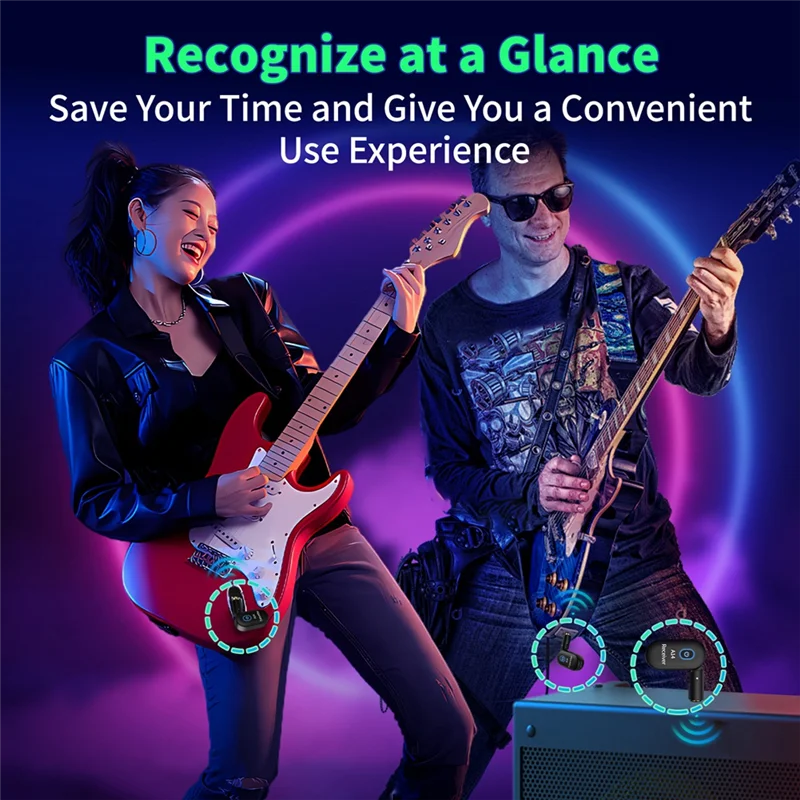 

AS98-2-To-1 A14 Electric Guitar Wireless Transmitter Wireless Transceiver Wireless Pickup Guitar Wireless