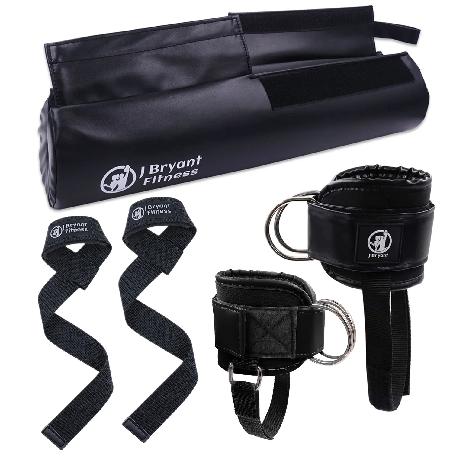 

Weightlifting Barbell Pad Set with 2 Ankle Straps Weight Lifting Straps for Cable Machines Hip Thrusts Leg Extensions Squats