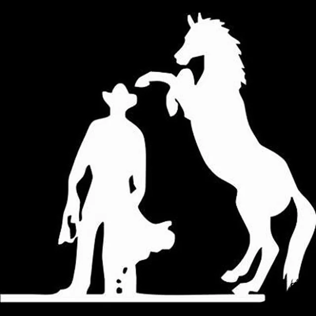 

Horse and CowboyFashion Decal Waterproof and SunscreenCar Motorcycle LaptopSticker Car-styling Vinyl