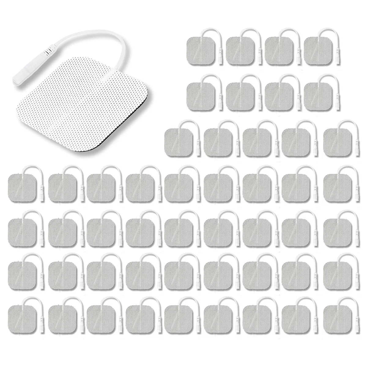 50PCS Electrodes Pads EMS Non-Woven Fabric Self Adhesive Massage Patch for Muscle Electrostimulator Body Massager