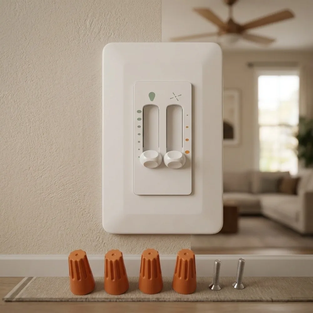For Creating Perfect Ambiance White Ceiling Fan Controller Wireless Fan Control System Stepless Dimming Function
