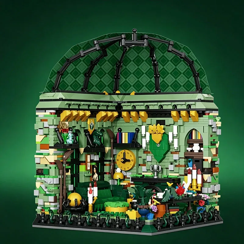 

2174PCS Magic Common Room Building Blocks Academy Movie Scene Model Bricks with LED Lights Desktop Ornament Gift for Fans