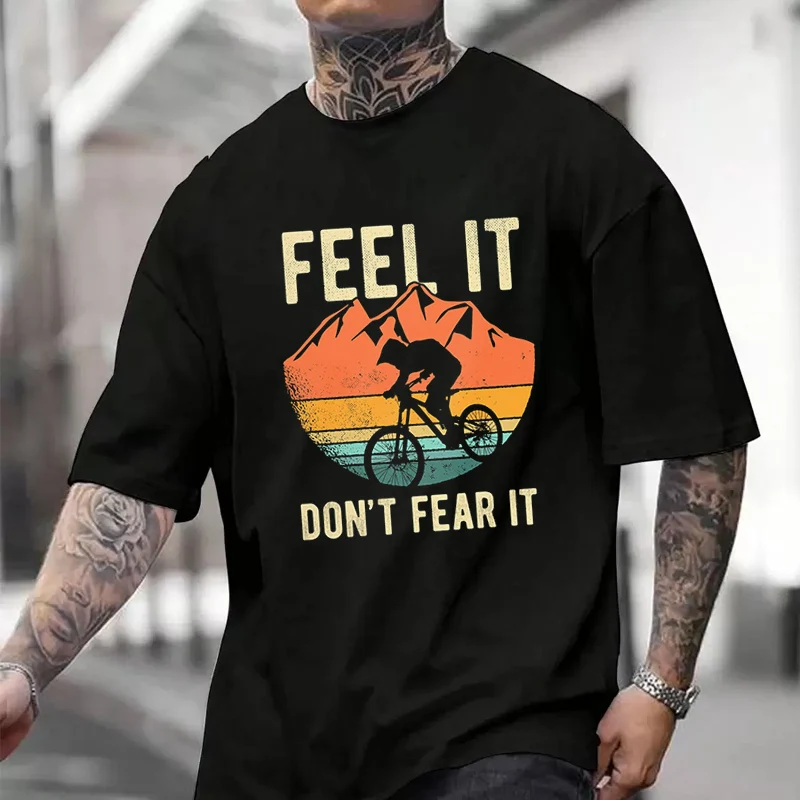 

Men's Women Summer 100% Cotton T-shirt A Downhill Bike BicycleLoose Short Sleeved Casual Basic TShirt Round Neck Tops