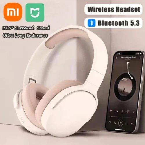 샤오미 Mijia P2961 무선 헤드폰, 블루투스 5.3, 접이식 9D HIFI 스테레오 사운드 헤드셋, 긴 배터리 수명, 헤비 베이스 이어폰 