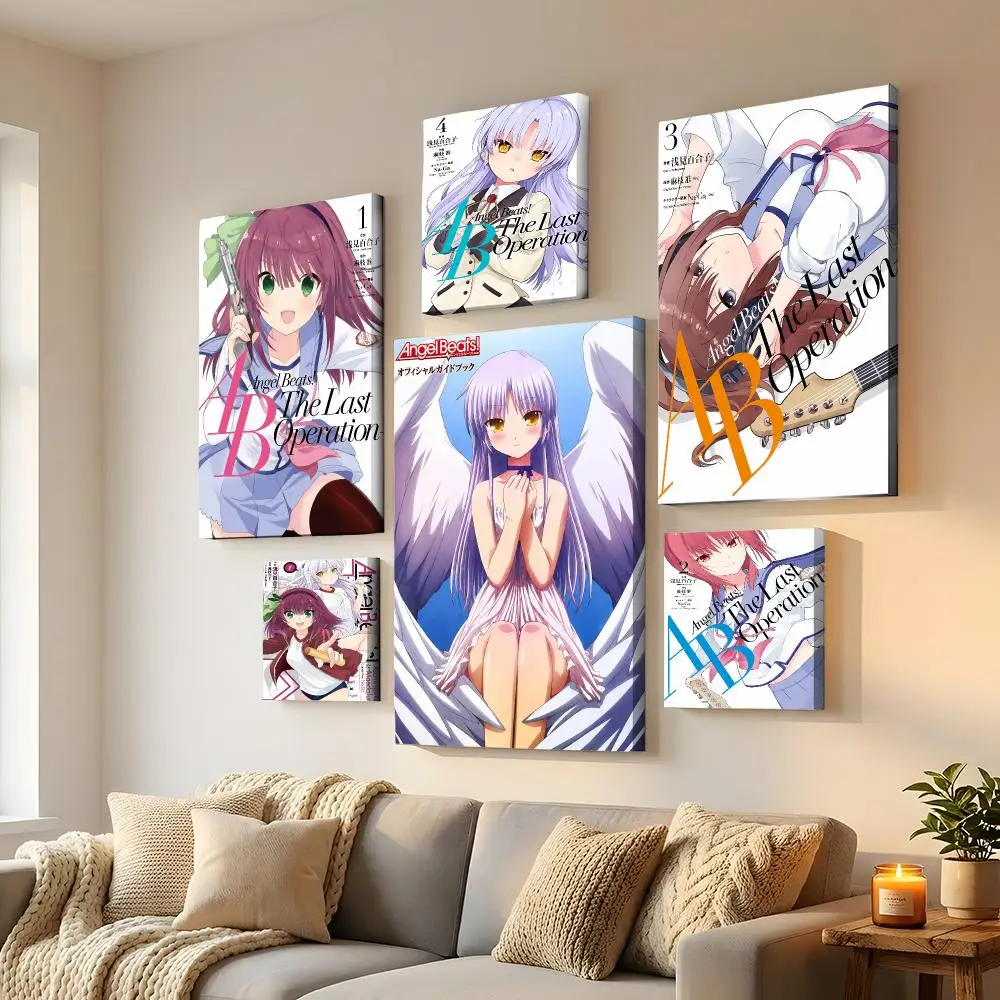 Anime A-Angel Beats Framed Wall Painting HD Canvas Wall Art | Optional Framed/Unframed | Modern Entryway Home Decor