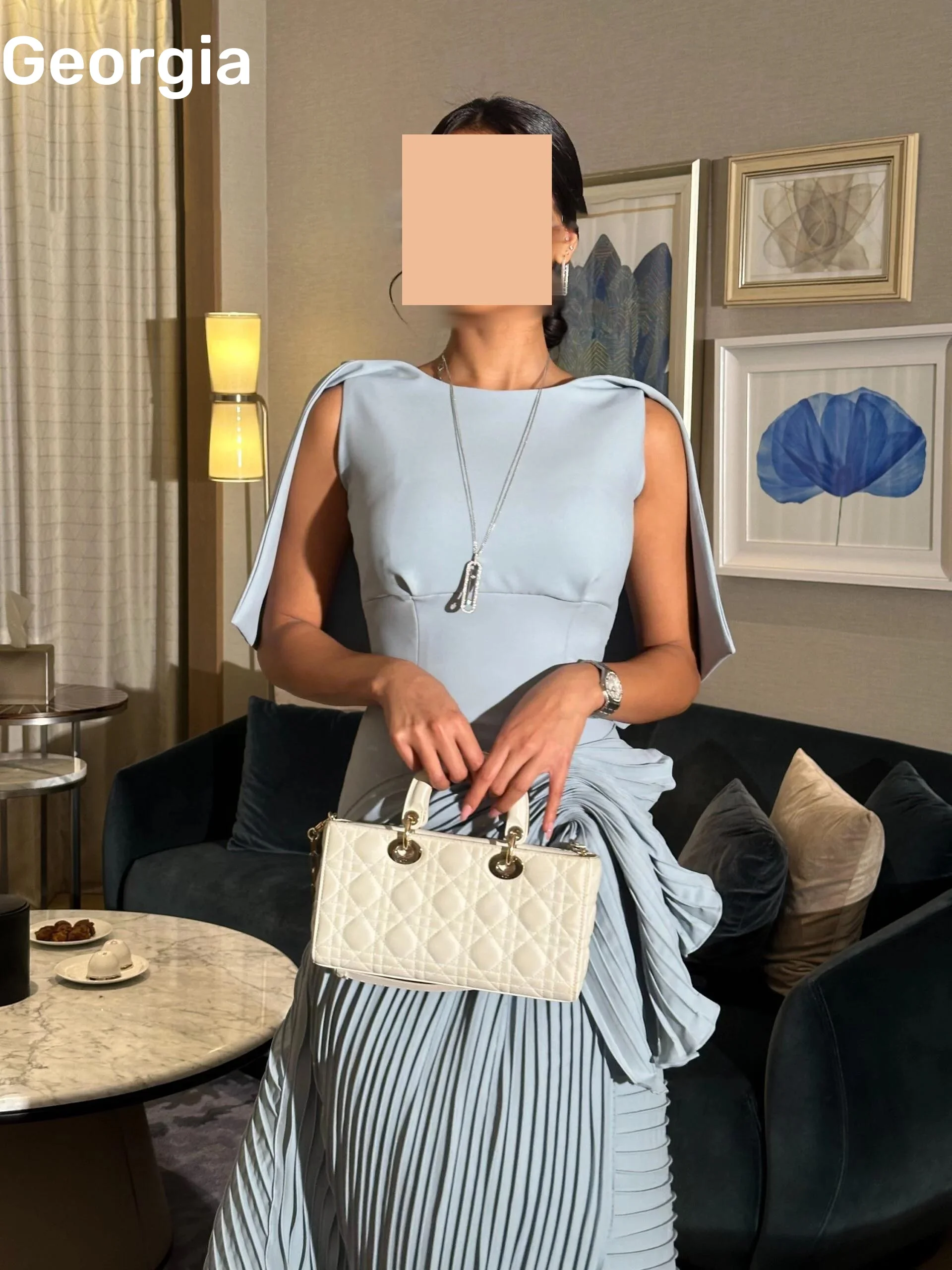 Customized Dresses For Prom Scoop Neckline Luxury Evening Dresses A-Line Ruffle Dresses For Special Events Cocktail Dresses