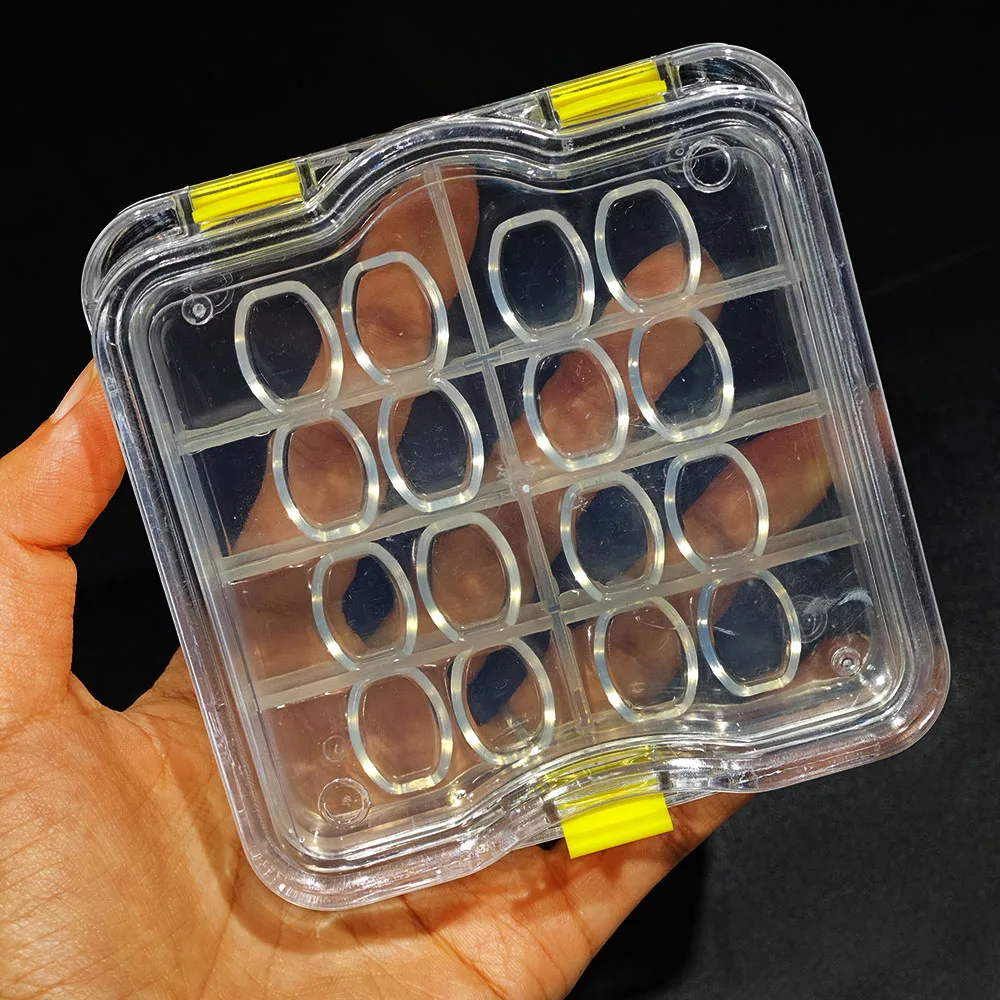 5pcs Dental Membrane Tooth Storage Box with Film Denture Orthodontic Retainer Portable Molar Braces Box Big Small Plastic