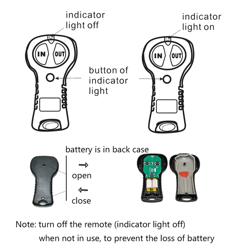 

For Jeep ATV Wireless Electric Winch Remote Control Switch Kit 12V/24V Handset Controller Receiver Included