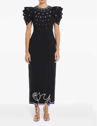 Dress Luxury Birthday Evening Dress Ankle Length Short Sleeves Summer Elegant Wedding Party Gowns For Women Arab