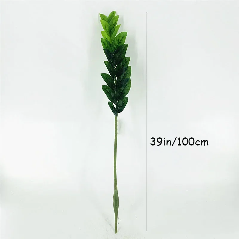 51in Gefälschte Pflanzen Große Künstliche Ficus Pflanzen Zweige Kunststoff Gefälschte Leafs Grün Banyan Baum Für Haus Schlafzimmer Garten Shop Decor – Detail 16