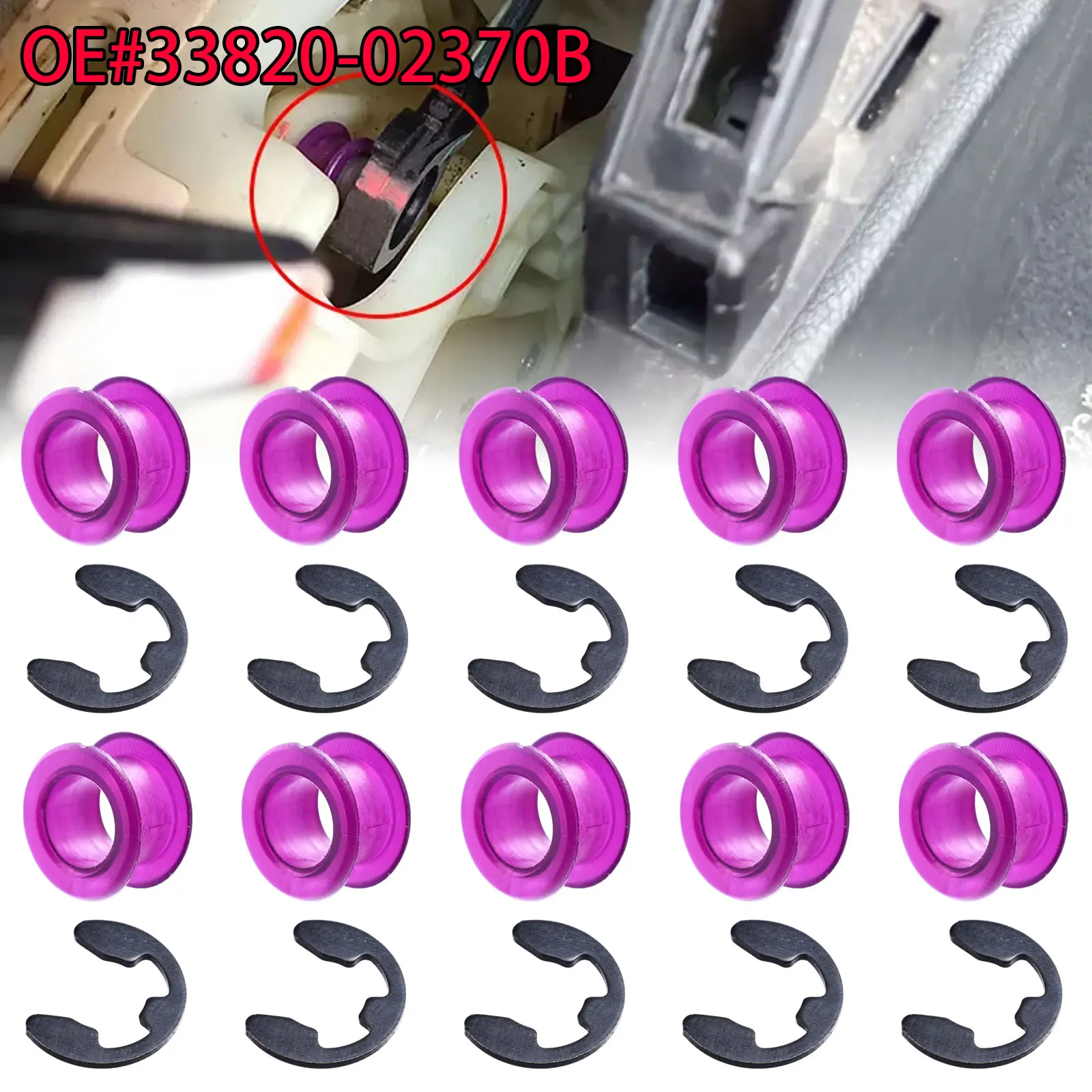 AT Shift Shifter Cable Bushing With Washer Linkage Ends Grommet Sleeve Repair Kit 3382002370B For Suzuki Swift SX4
