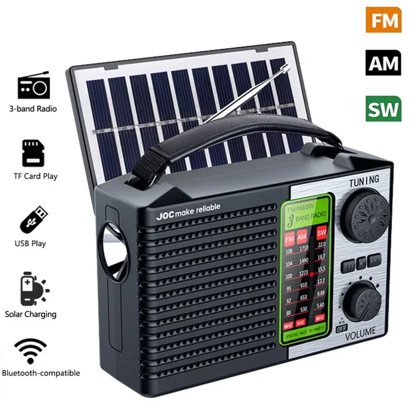 Portable Multi-function Radio FM AM SW Rechargeable USB TF P