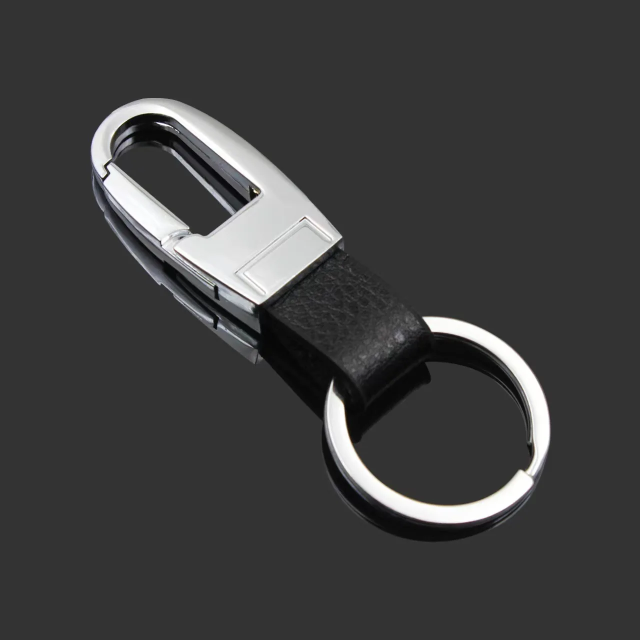 1 Stück Einfacher, Moderner und Kreativer Zinklegierung-Leder-Schlüsselanhänger, Unisex Metall-Taillen-Schlüsselanhänger, Geschenk-Schlüsselring, Auto-Schlüsselanhänger