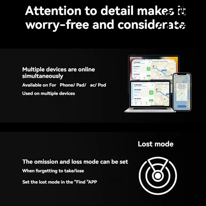 جهاز تعقب الأمتعة اللاسلكي AS95-Mini Smart N Tag يعمل مع Find My، جهاز تحديد موقع العناصر للمفتاح والأمتعة وحقيبة الظهر