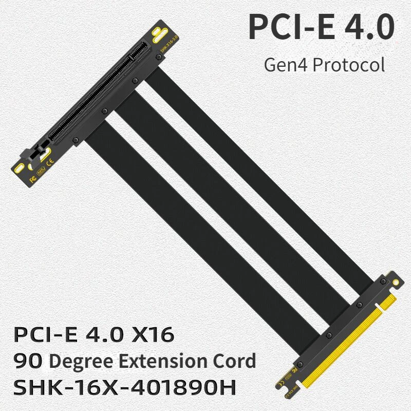 

15CM-1M Premium PCI-E 4.0 Plus X16 Flat Riser Cable GEN 4 RTX GTX Video Cards Extender PCI-E 4.0 16x Universal Gaming PC ATX GPU