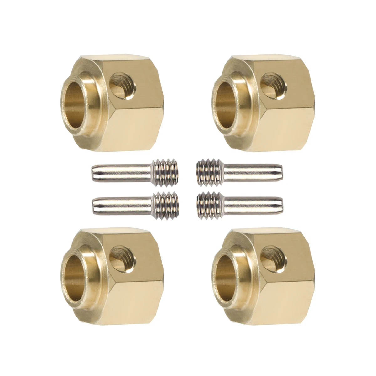 4PCS 6mm 8mm 10mm Brass Widen Wheel Hub Hex Adaptador Estendido para 1/10 RC Crawler TRX4 TRX6 Atualização de Peças Acessórios