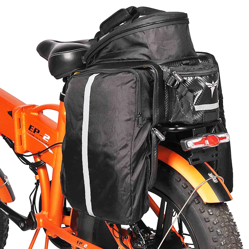 ENGWE Waterproof Bike Rack Bag With 17-35L Large Capacity FOR EP-2 /EP-2 PRO / ENGINE PRO Electric Bike Carbon Leather Rear Seat