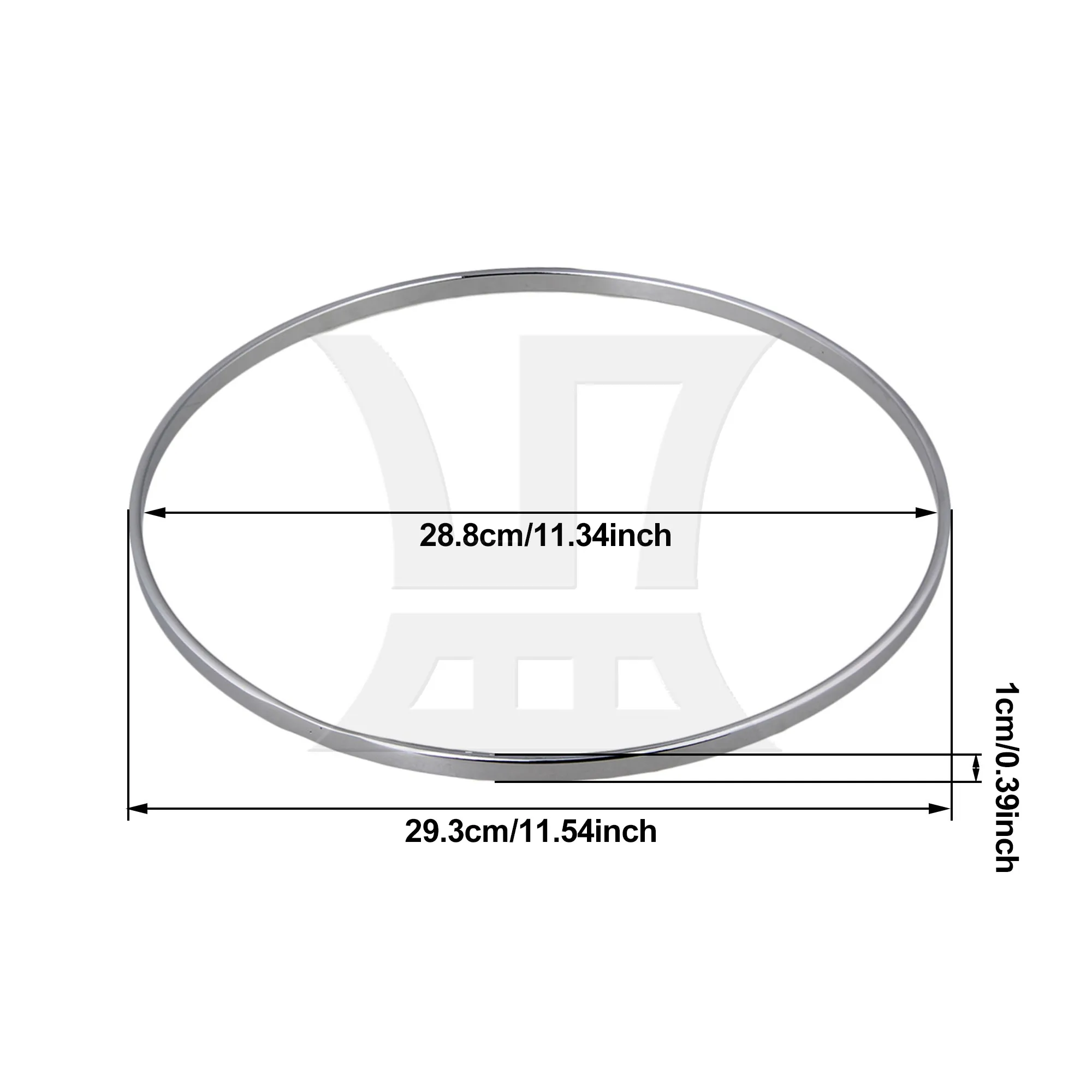 Yibuy 4 قطع بديلة بنمط ما قبل الحرب من النيكل لحواف البانجو مقاس 11.14 بوصة