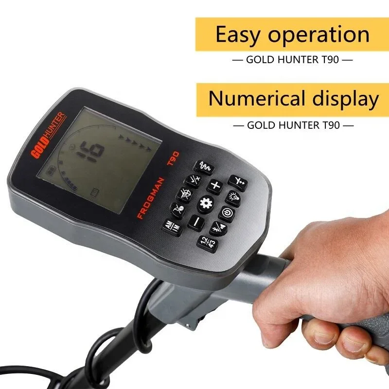 Gold Hunter T90 Underground Gold Metal Detector Pinpointer Waterproof Hand Held Gold Metal Detector