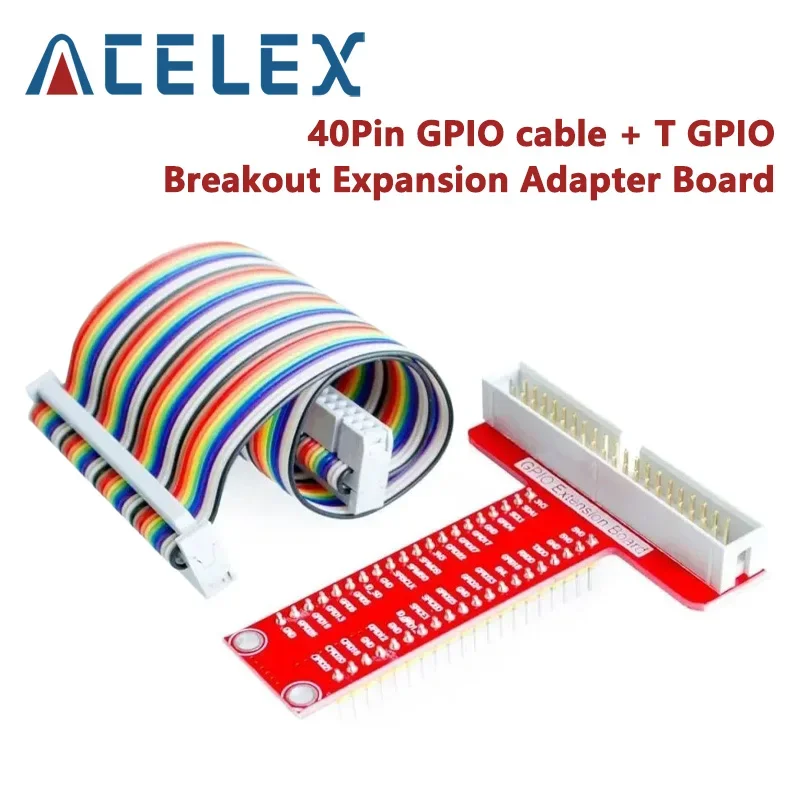 Raspberry Pi 3&Raspberry Pi モデル 3B+ T 拡張 DIY キット (40Pin GPIO ケーブル + T GPIO ブレークアウト拡張アダプターボード)