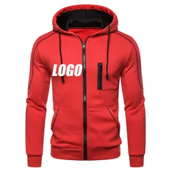 Custom Logo Men's Clothing Sweatshirt Suit Fall Winter Zipper Suit Hooded Sweater Pants Men's Tracksuit Cardigan