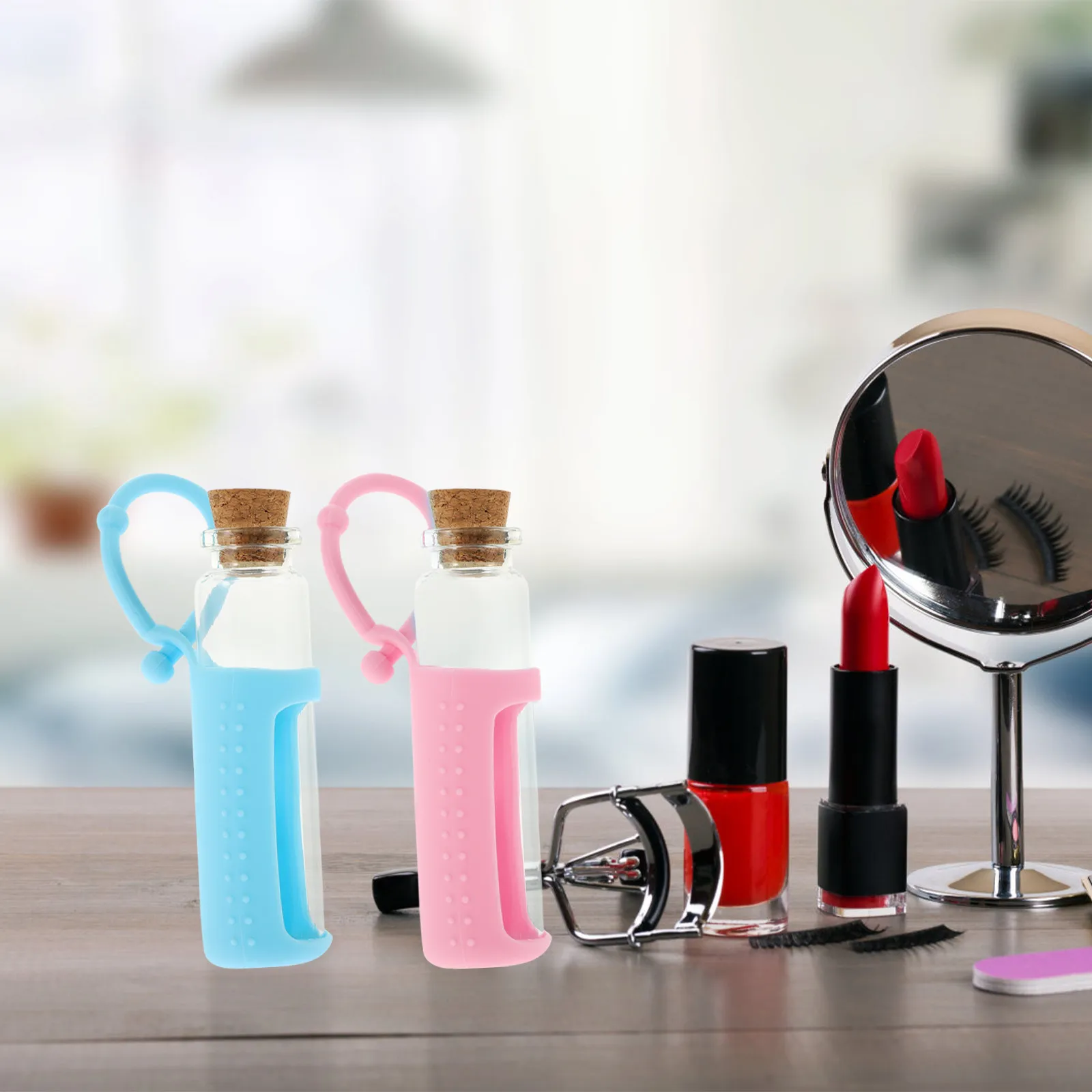 

6Pcs Silicone Essential Oil Bottle Protector 10Ml Roller Bottle Cover Sleeve Anti-Slip Carry Case for Aromatherapy Travel Gift