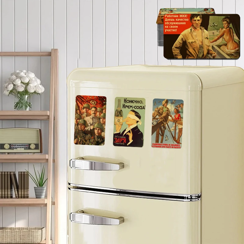 Stalin USSR Retro Personalized refrigerator magnet, suitable for home kitchen, refrigerator wall door,office DIY decoration