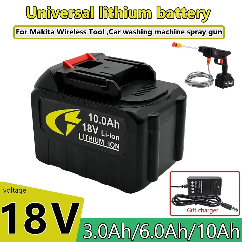 

18V-21V Rechargeable Lithium Battery EU Plug for High Pressure Car Water Gun Wireless Car Washer Machine Blower Power Tools