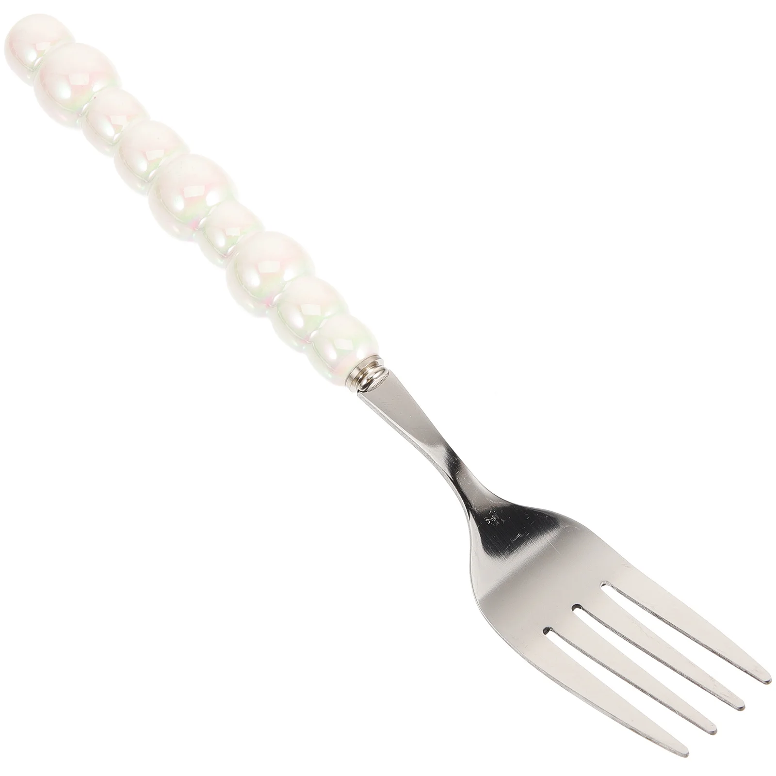 

Ceramic Handle Stainless Steel Fork Delicate Workmanship Dessert Ice Cream Coffee Tea Tableware Tea Forks Desert Fork