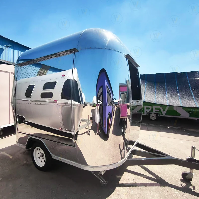 

Ready to Use 23ft Airstream Stainless Steel Full Equipment Food Trailer for Street Food Vendor and Mobile Restaurant