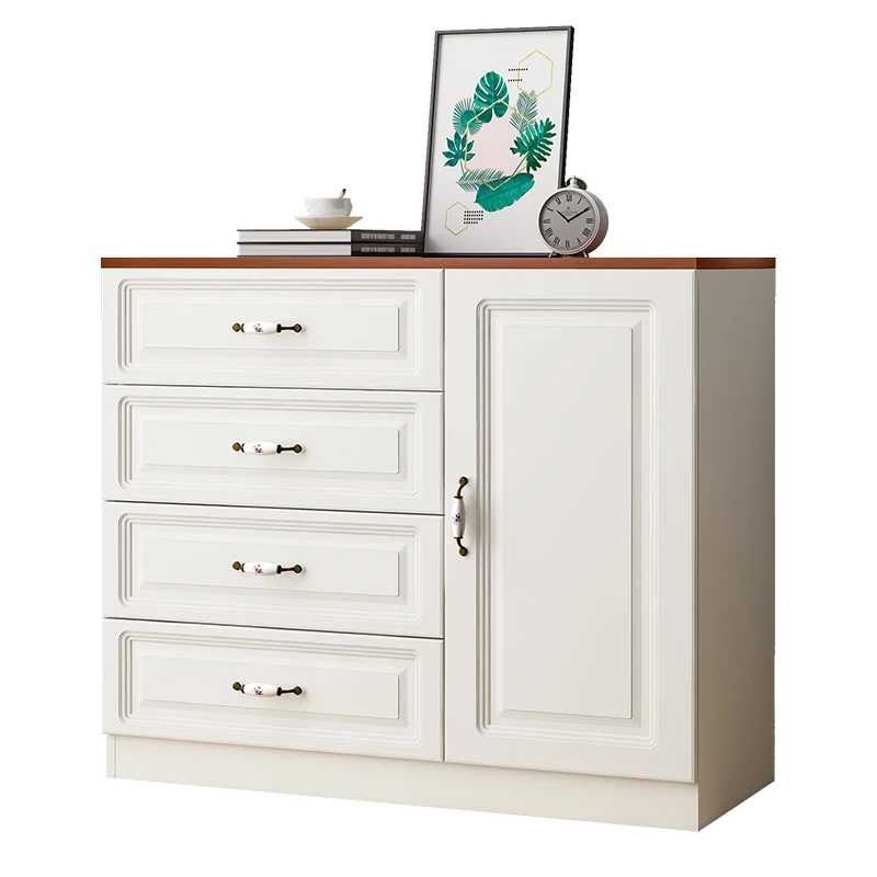 

chest storage cabinet simple modern chest of drawers solid wood living room European storage cabinet bedroom white drawer storag