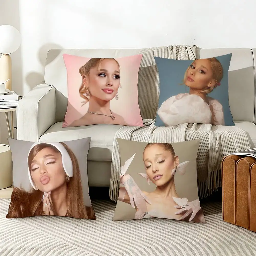 A-Ariana G-Grande America Singer Pillow Case Living Room Sofa Cushion Cover Suitable For Home Bedroom Room Decoration