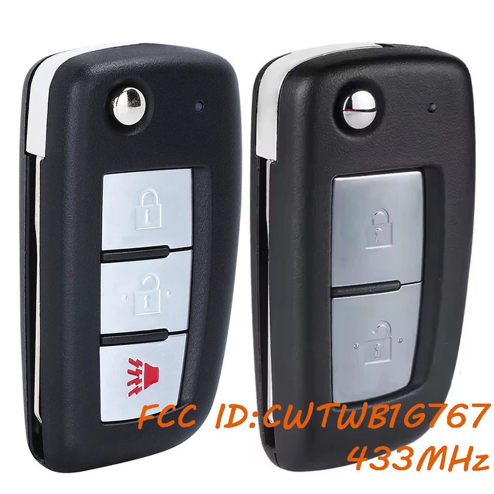 

KEYECU CWTWB1G767 для Nissan Qashqai X-Trail Pulsar Micra Juke Rogue J11 Pulsar C13 F15 T32 Дистанционный брелок TWB1G767 2/3 кнопки