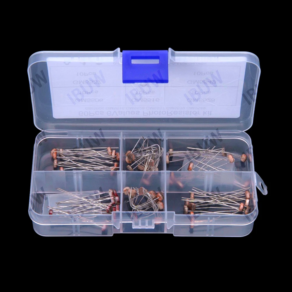 10Values 60PCS 5516 5528 Light-sensitive resistive switch sensor mixed with photoresistor 5537 5539 5549 5506 5516 5528