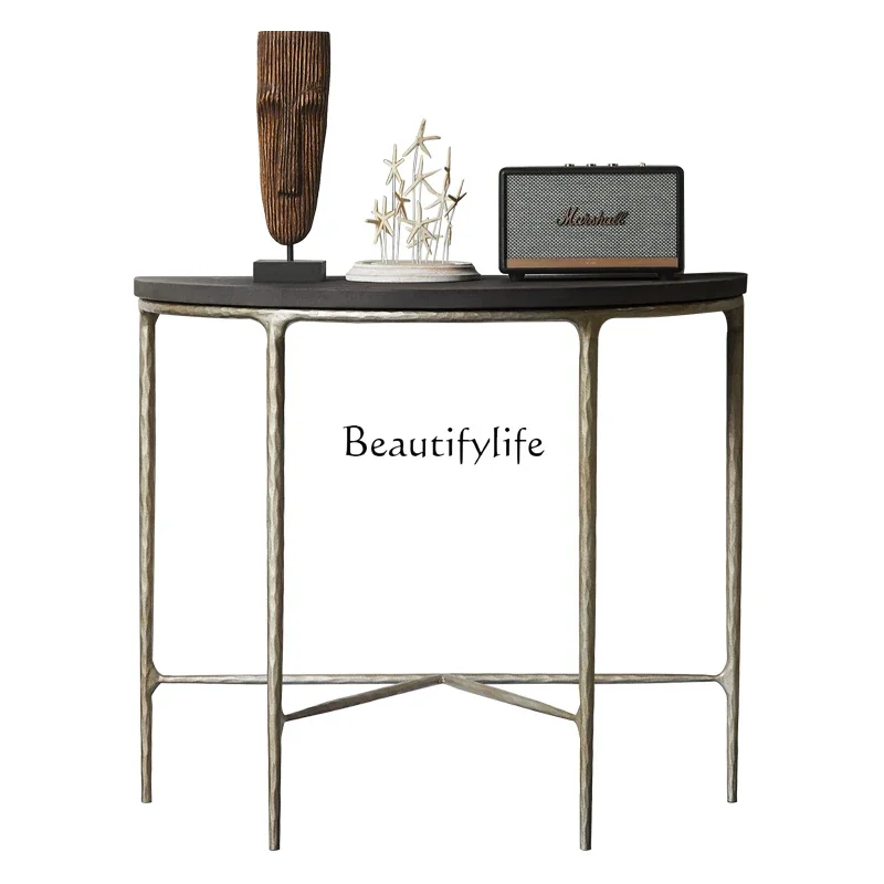 

FG11Nordic Light Luxury Distressed Home Console Tables Modern Industrial Style Living Room Wall Decoration Entrance Cabinet