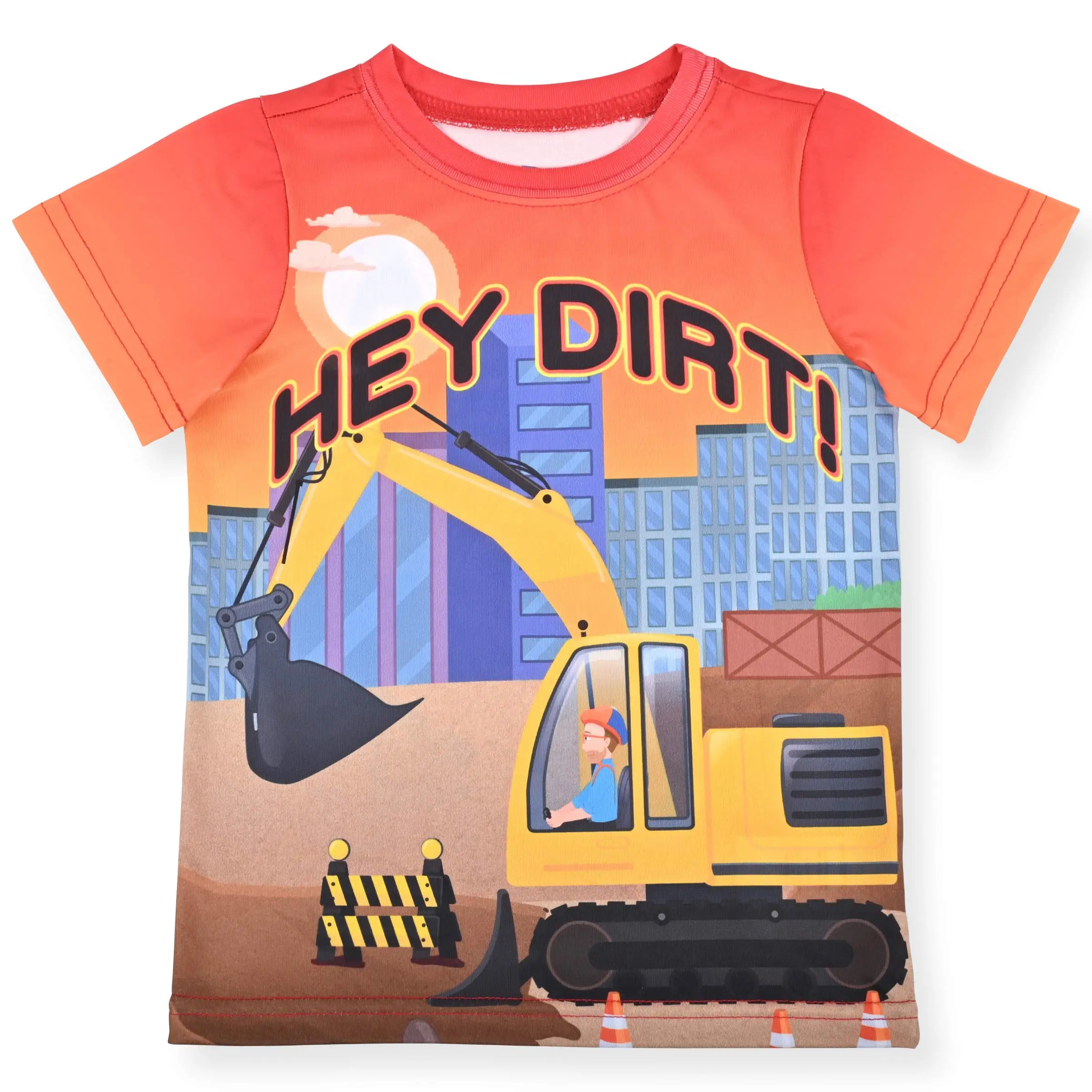 

Funny Cartoon Car Tractor T-Shirt Kids Clothes 3D Printing Clothing Boys Summer Round Collar Shirt Girl Fashion Streetwear