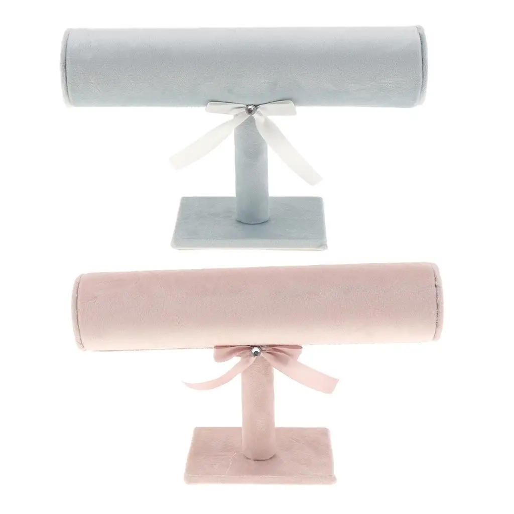 

Bracelet Display Stand Holder Cloth Wooden Jewelry Organizer Shelf for Jewelry Storage and Necklace Display Stand