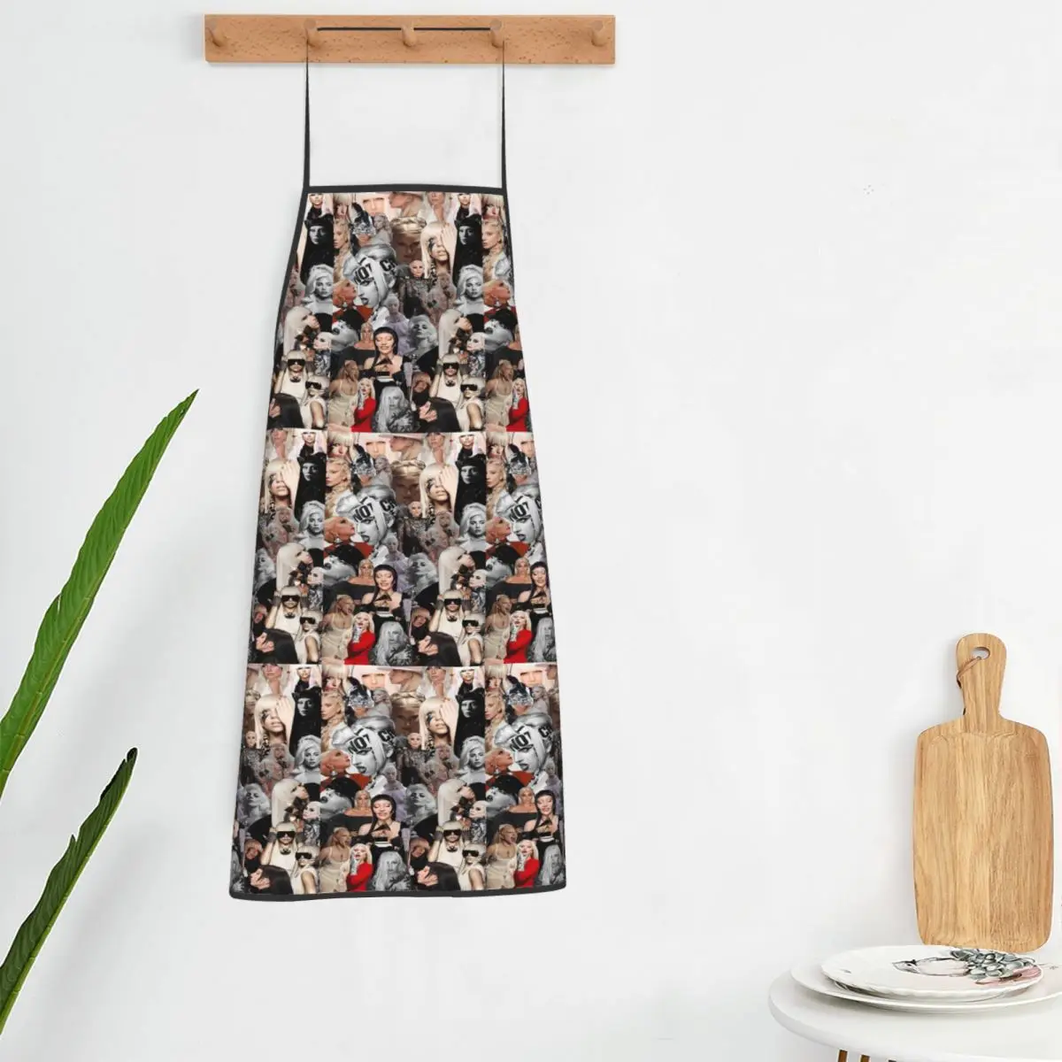 Drawing Lady Gaga Graphic Aprons Chef Cooking Tablier Waterproof Bib Kitchen Cleaning Pinafore for Women Men Painting