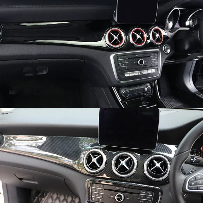 

Dashboard Decoration Central Console Panel For Mercedes Benz A/GLA/CLA class W176 W117 2013~2019 ABS Carbon Fiber RHD available